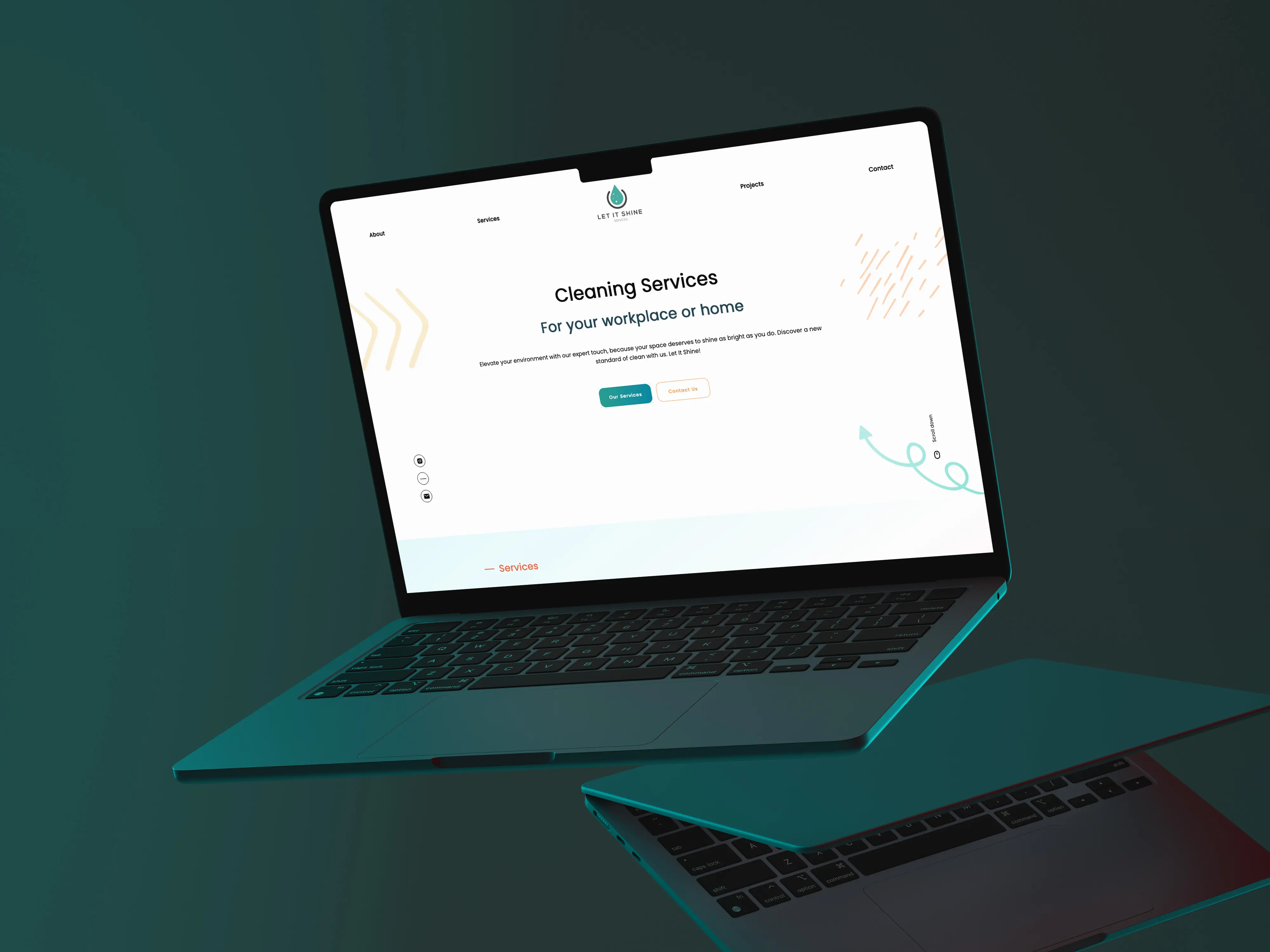 Let It Shine cleaning services website