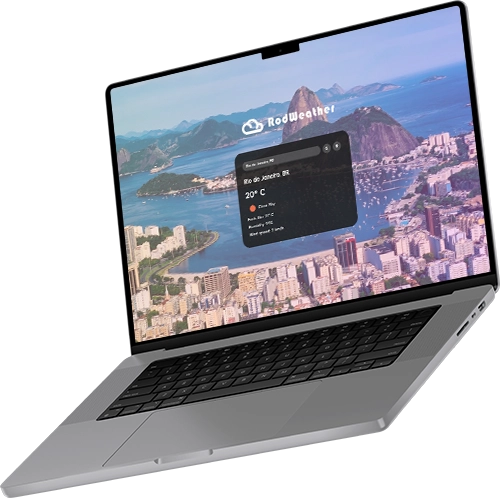 rodweather website on macbook