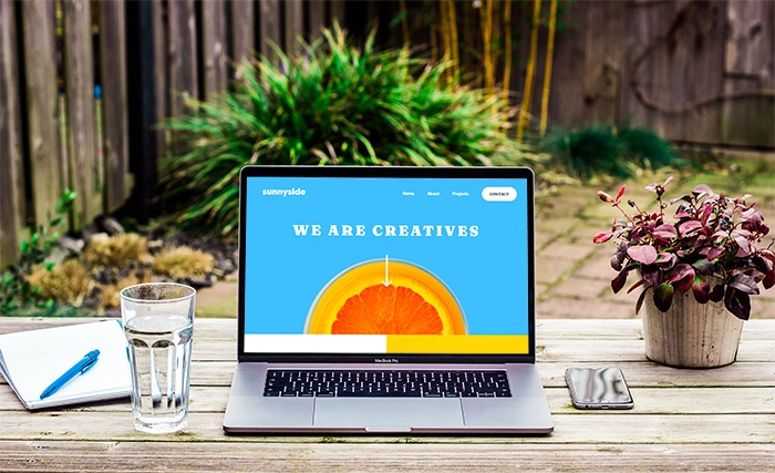 Sunnyside website on a MacBook